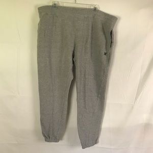 Hurley gray tie up sweat pants